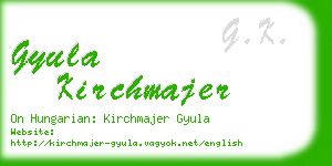 gyula kirchmajer business card